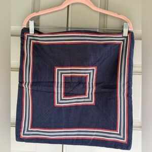 Pottery Barn Blue Striped Square Pillow Sham